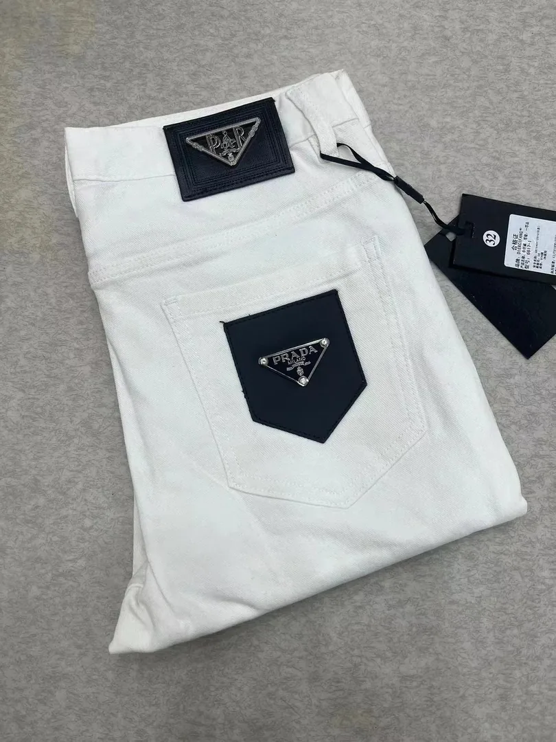 Prada White Straight Leg Jeans — QC