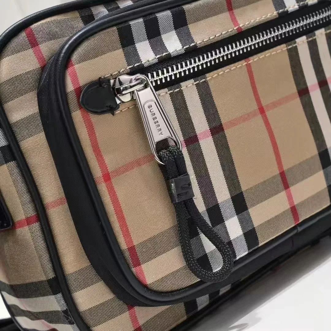 Burberry Check Leather Crossbody Bag — Photo 6