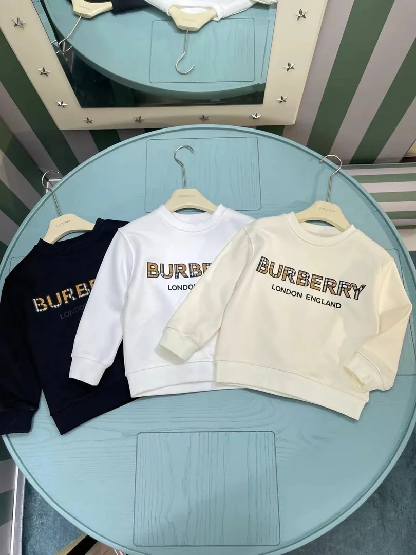 Plaid Embroidered Kids Sweatshirt
