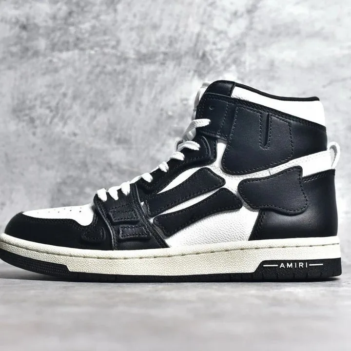 Amiri Skel-Top Low Black White Platform Dad Shoes — Photo 11