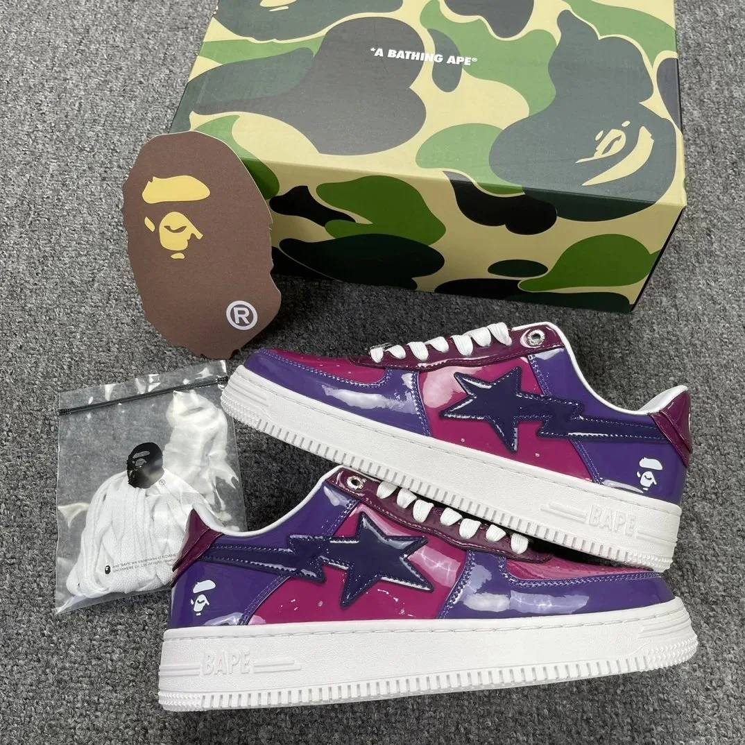 Bape Sta Grey Camo Star Low-Top Sneakers — QC