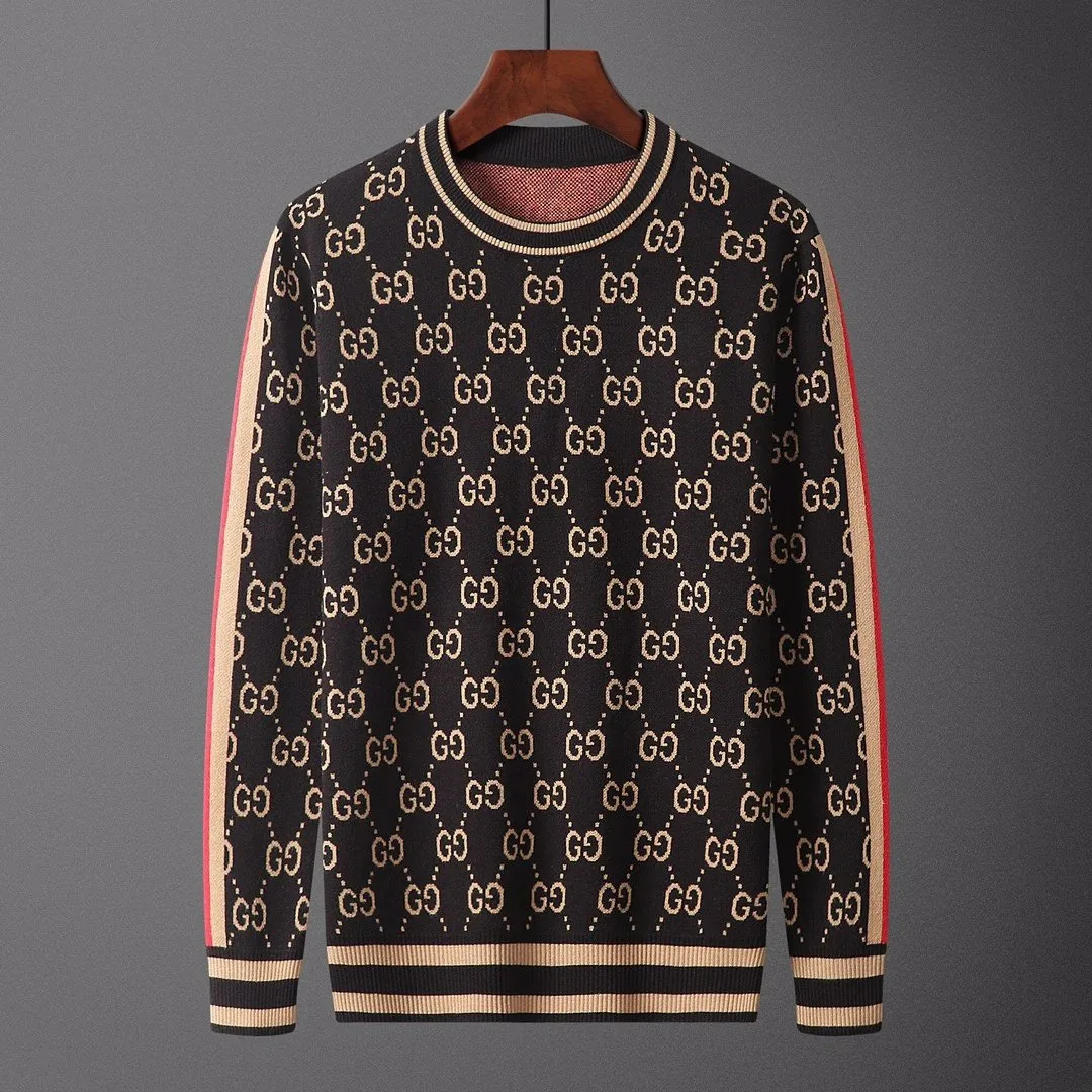 Crewneck Letter Jacquard Knit Sweater — Photo 8