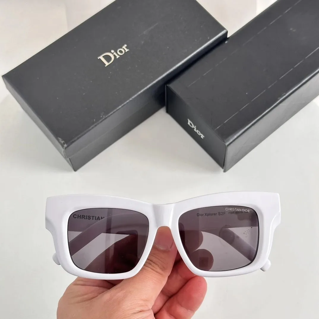 Dior Logo Square Sunglasses Black — QC