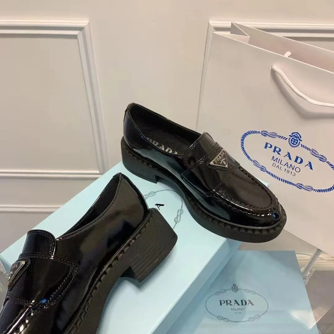 Prada Monolith White Black Leather Sneakers — photo 5