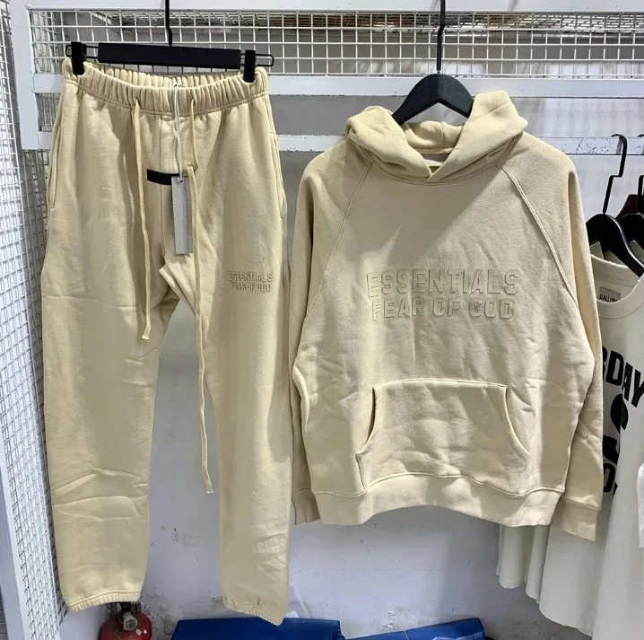 Essentials Silicone Letter Fleece Hoodie Set — Photo 4