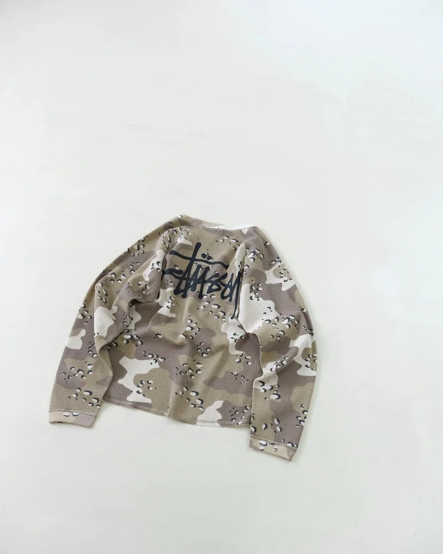 Stussy Camo Waffle Long-Sleeve Tee — QC