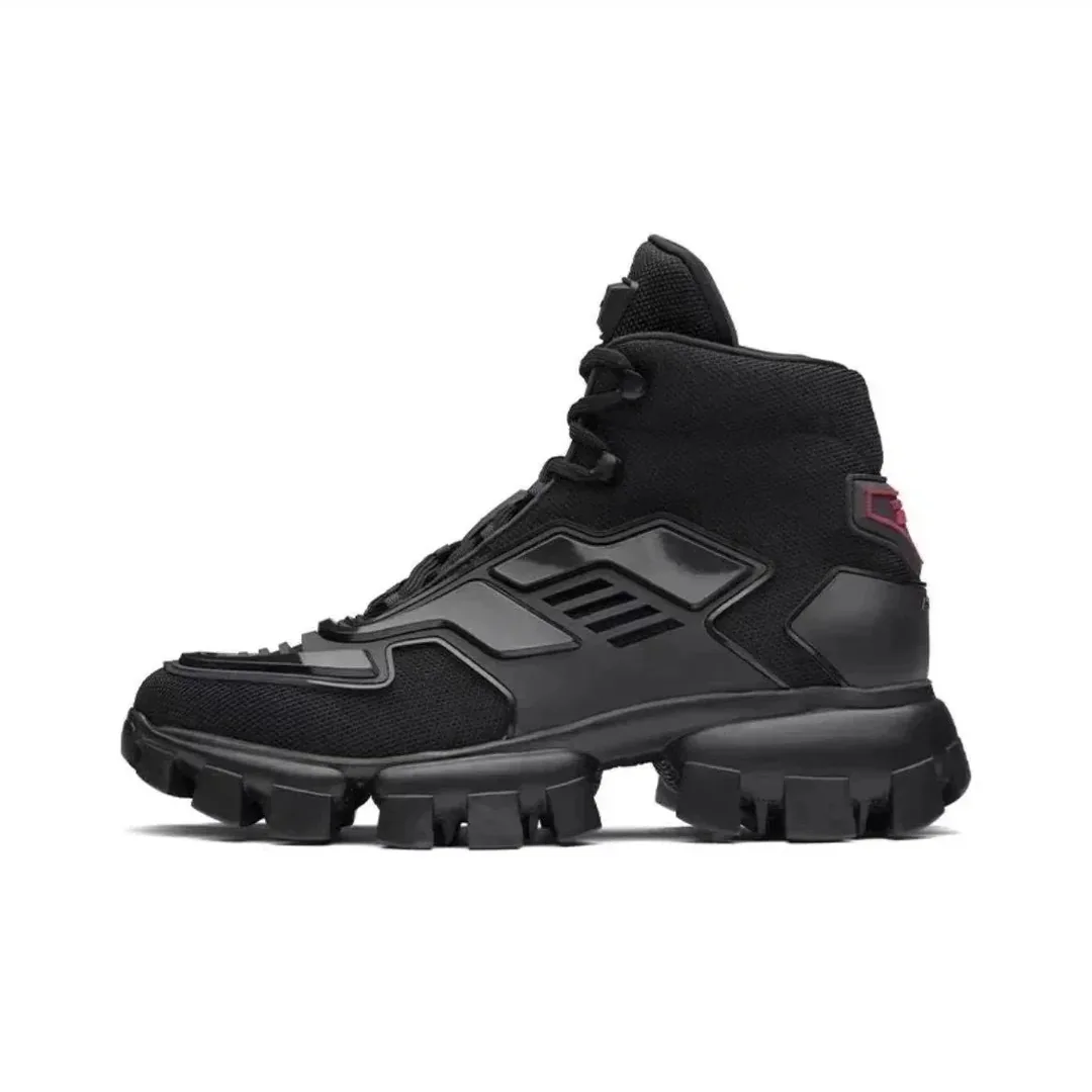 Prada Cloudbust Thunder Black Court Sneakers — Photo 11