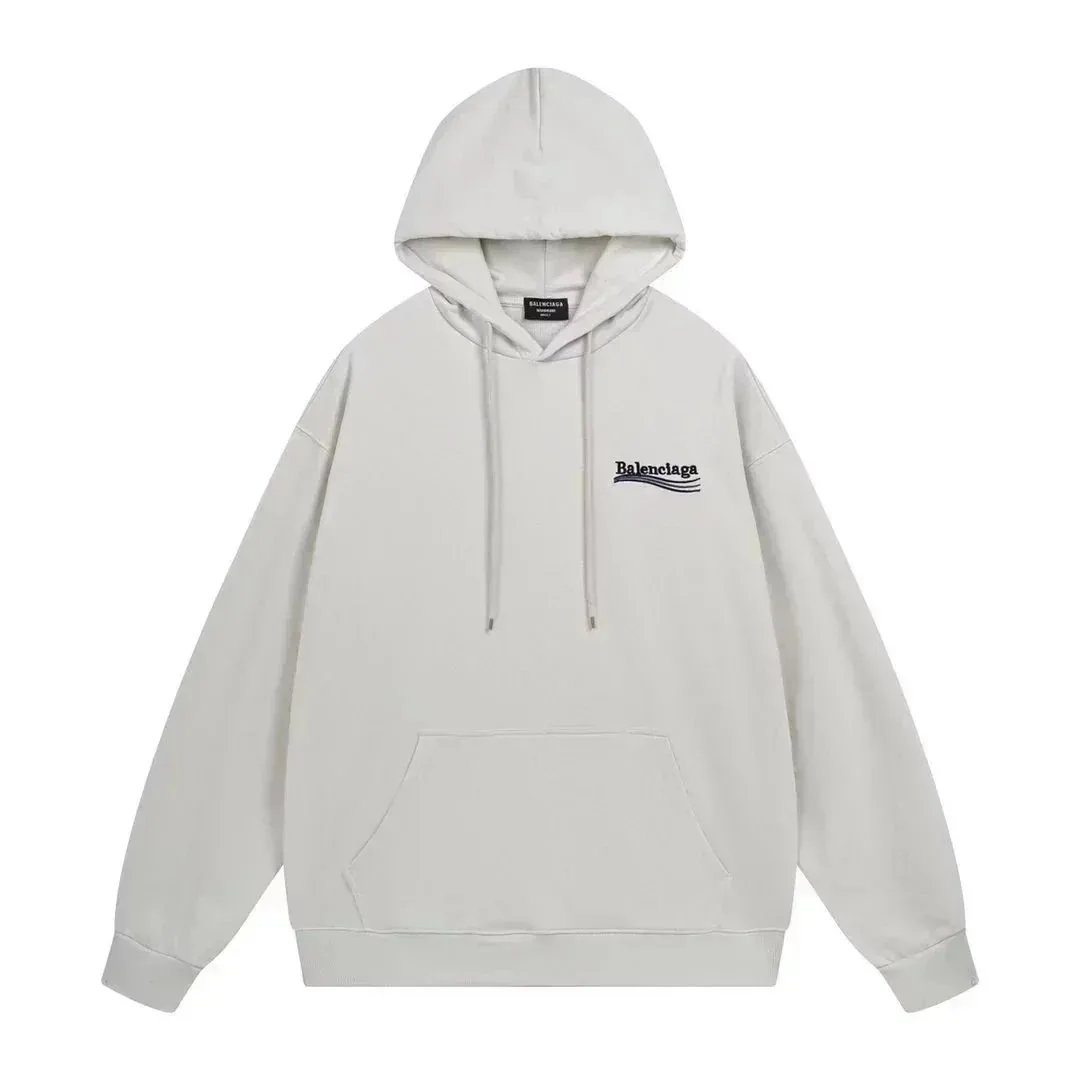 Balenciaga Campaign Logo White Hoodie — Photo 3