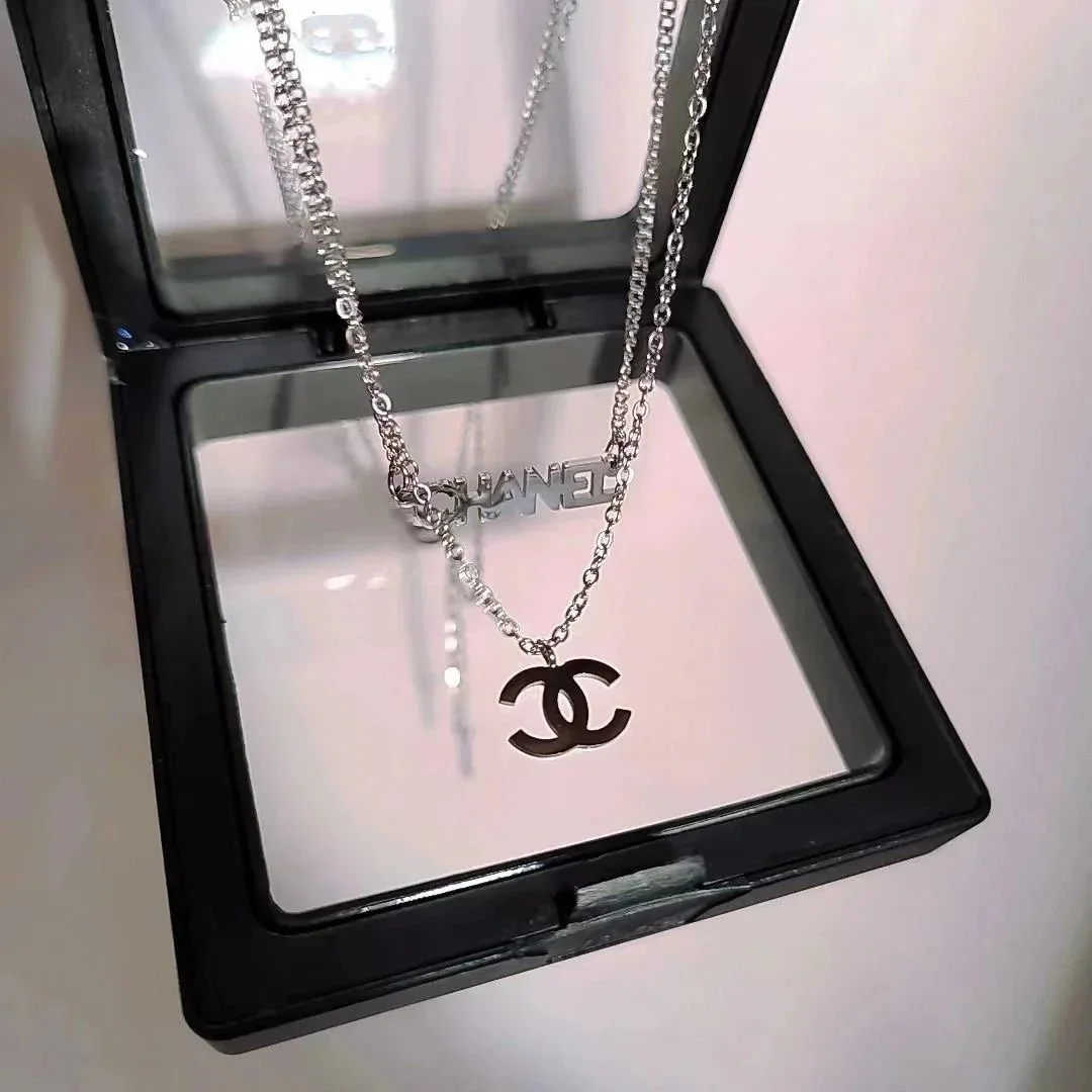 Titanium Steel Double Pendant Necklace — QC