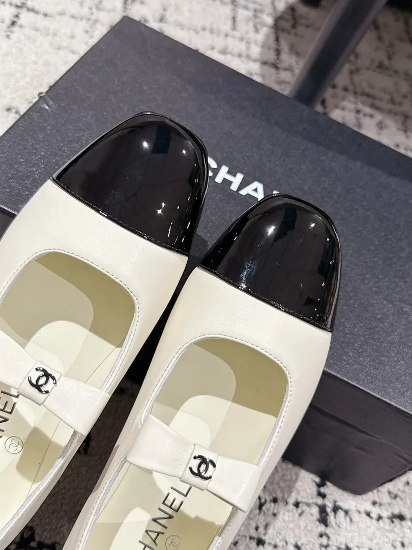 Chanel Mary Jane Flats Pink White — photo 12
