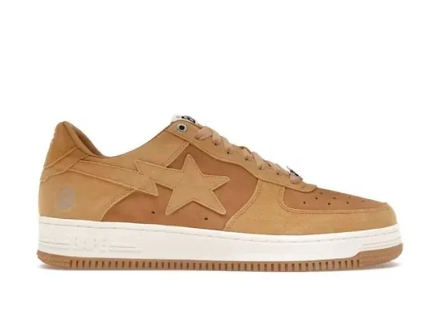 Bape Sta Pink Suede Sneakers — Photo 11