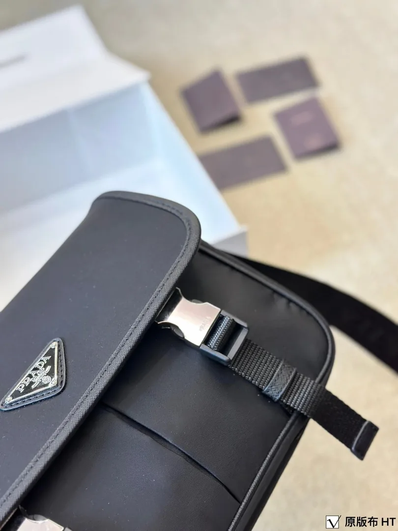Prada Triangle Logo Hobo Messenger Bag — photo 3