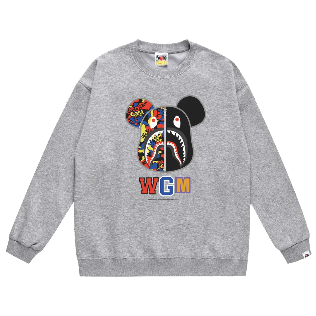 Print Fleece Crewneck Sweatshirt