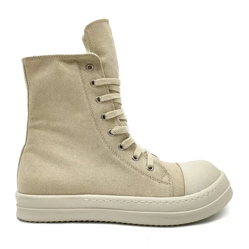 Rick Owens DRKSHDW Ramones High Beige Top Trainers — photo 10