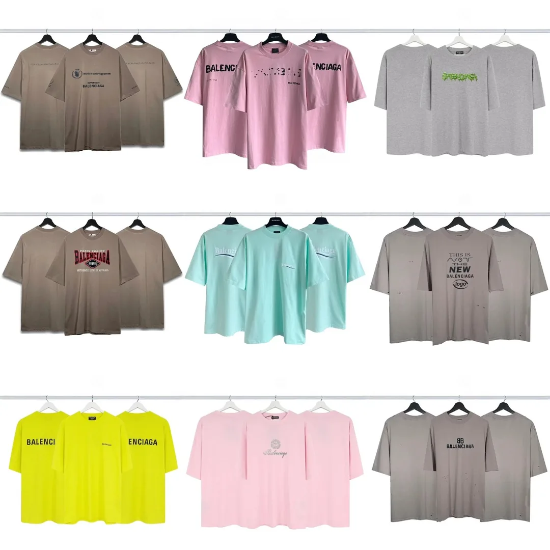Balenciaga Split Logo Print T-Shirt Collection