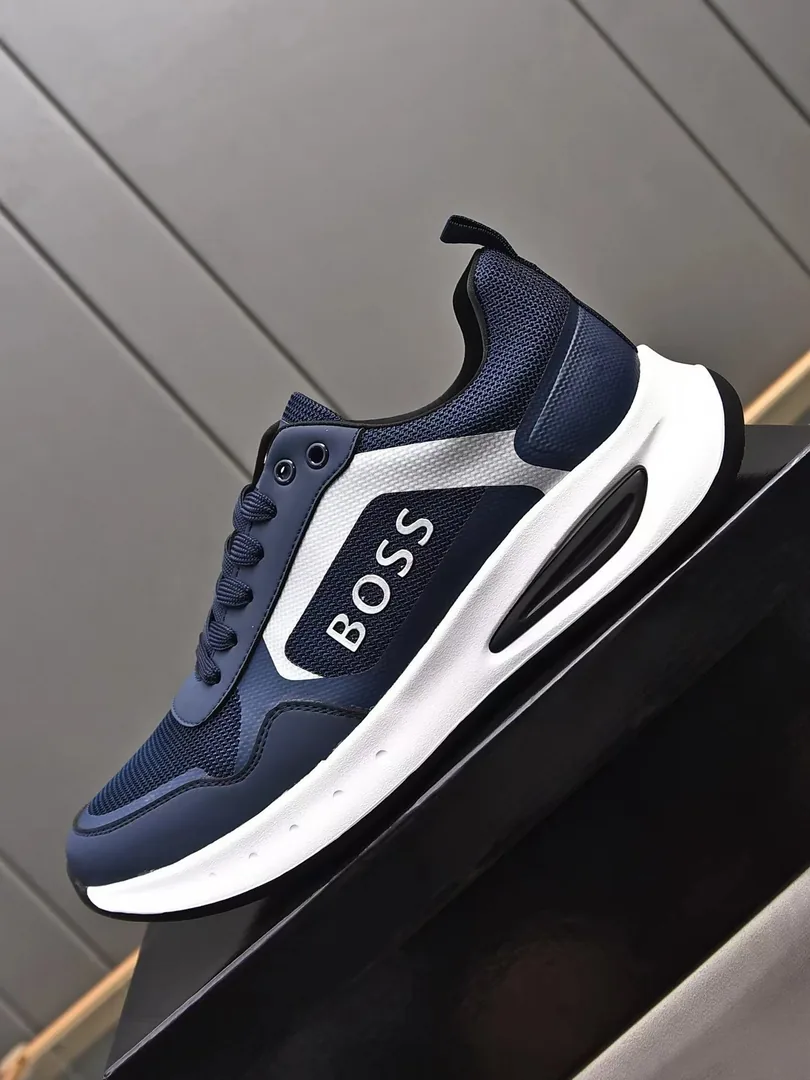 Boss Navy Suede BS Low-Tops — photo 9