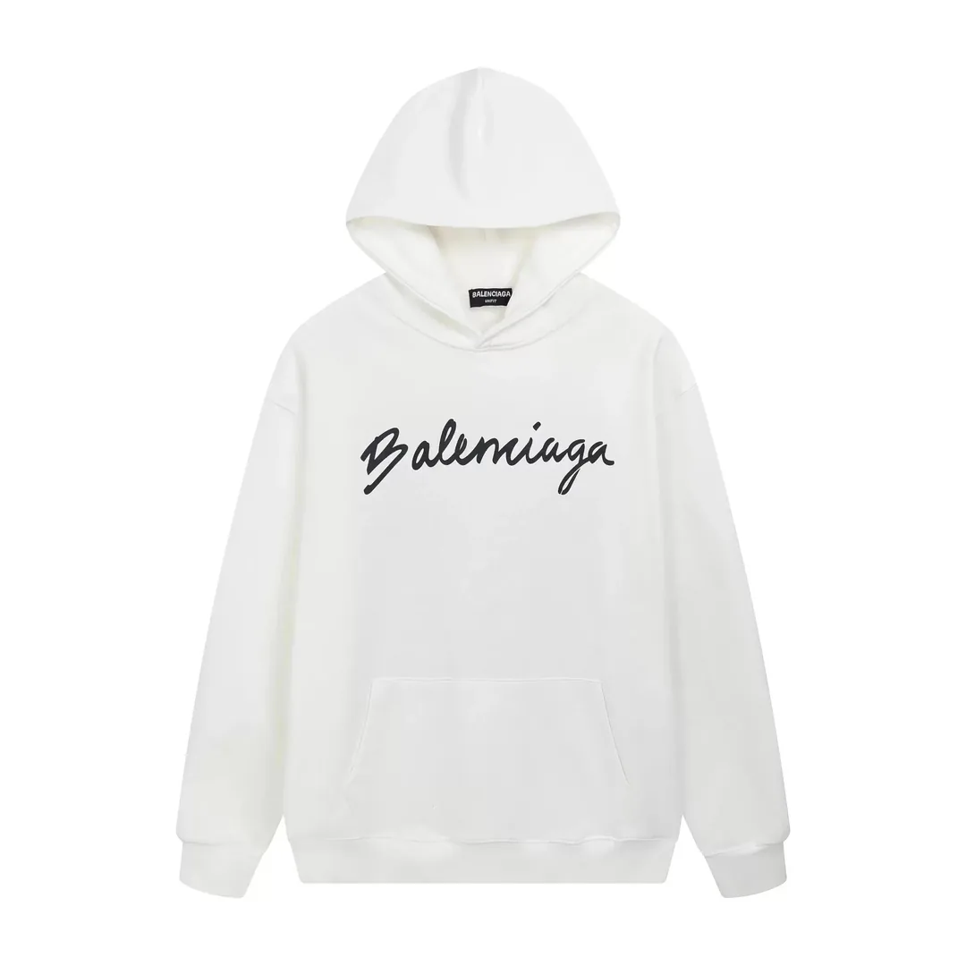 Balenciaga Paris Graffiti Logo Hoodie White — QC