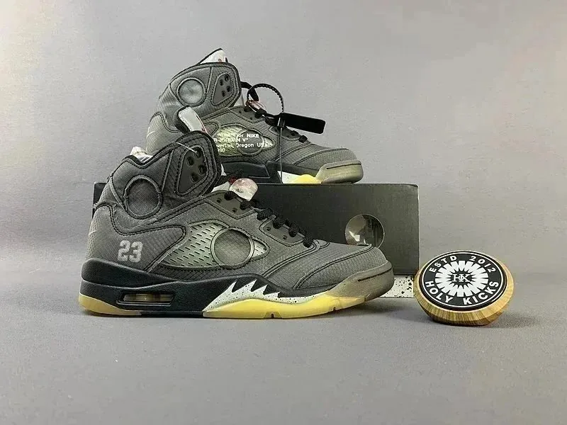 Jordan 5 Black Court Trainers — Photo 9
