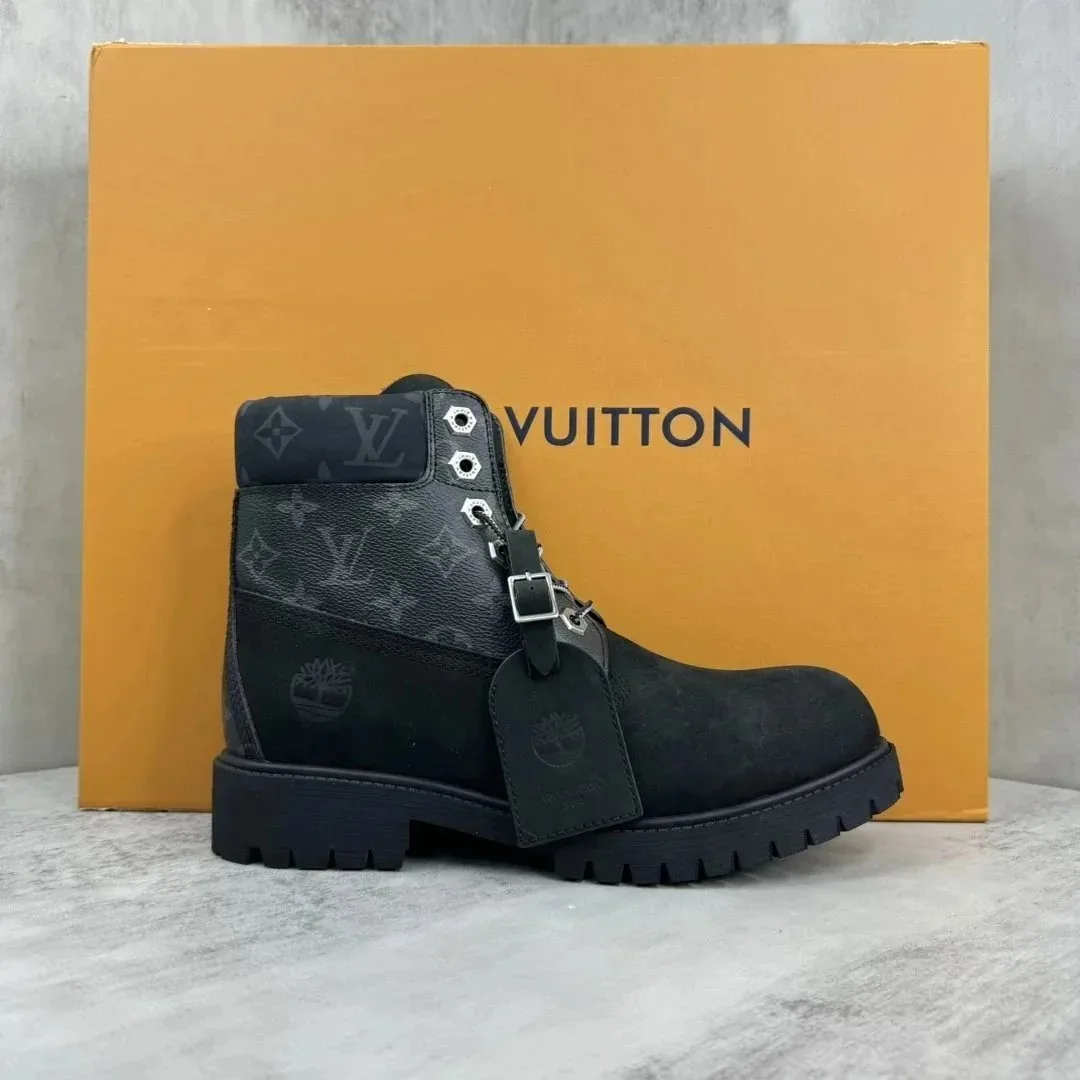 Louis Vuitton LV x Timberland 6-Inch Boot Yellow Lace-Up Boots — Photo 12
