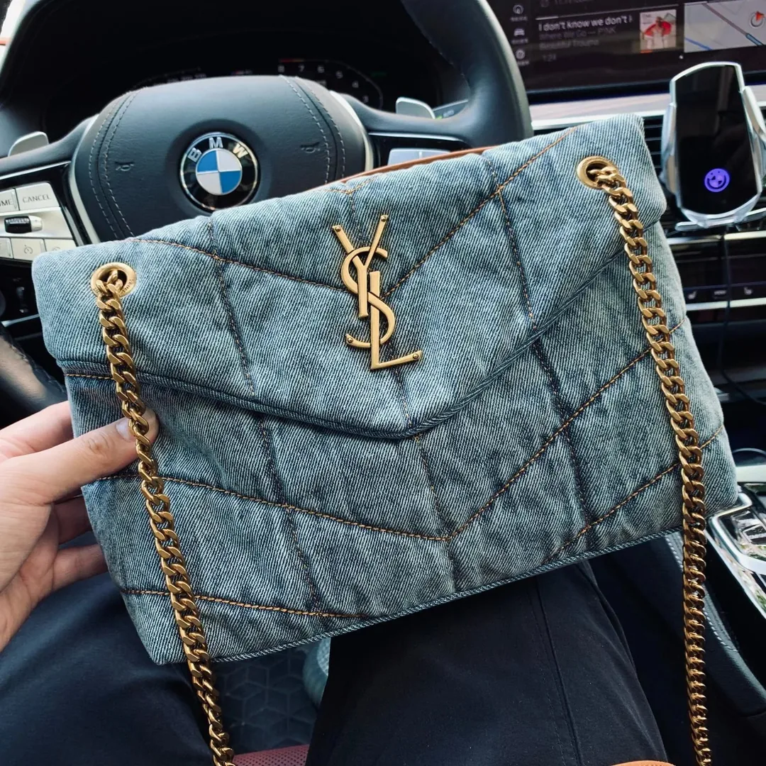 Saint Laurent Denim Blue Chain Bag — Zdjęcie 2