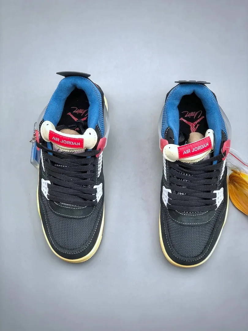 Jordan 4 Union LA Off Noir Sneakers — Photo 13