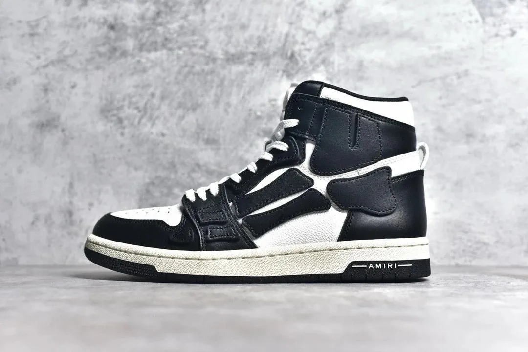 Amiri Skel-Top Low Black White Platform Dad Shoes — Photo 5