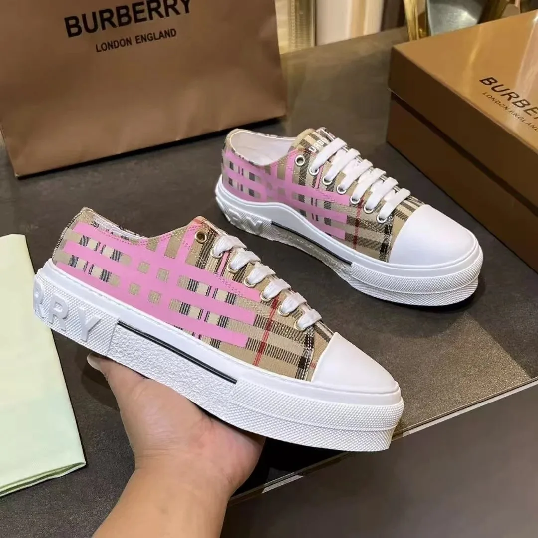 Burberry Grey Vintage Check Sneakers — QC