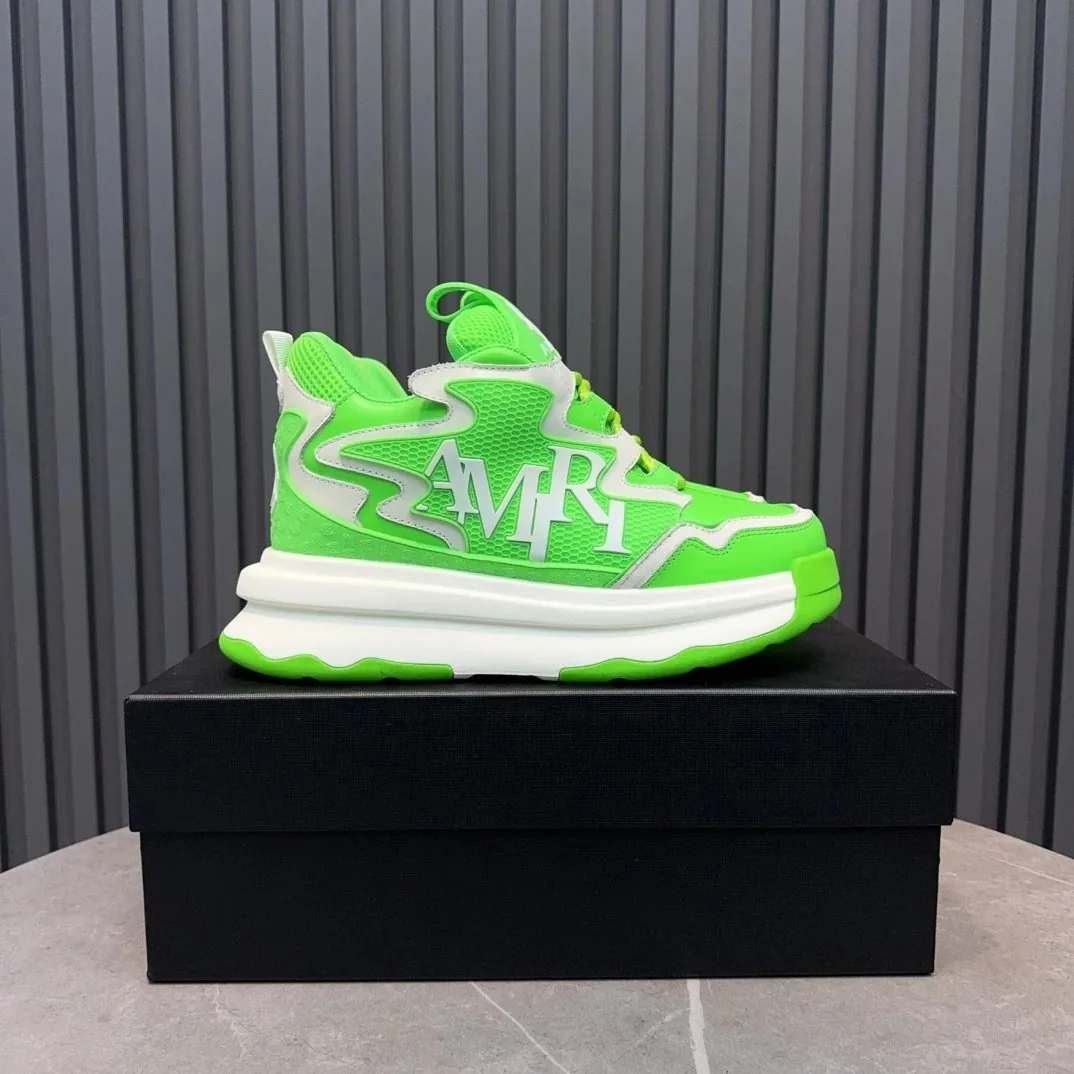 Alexander McQueen Oversized Sneaker Green White Bone-Sole Sneakers — QC