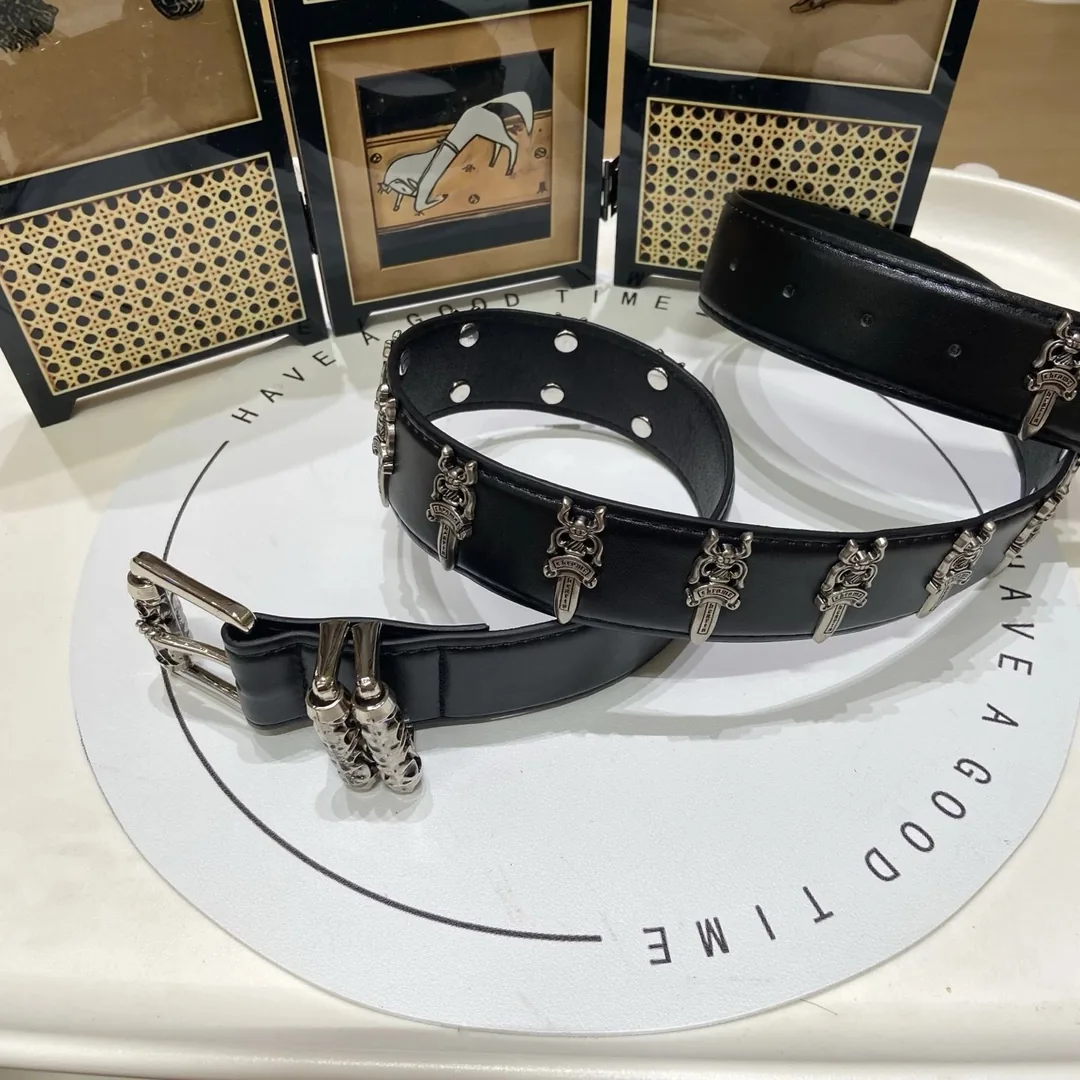 Chrome Hearts Black Leather Belt — photo 9
