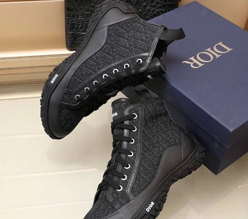 Dior Brown B-28 High-Top Sneakers — photo 6