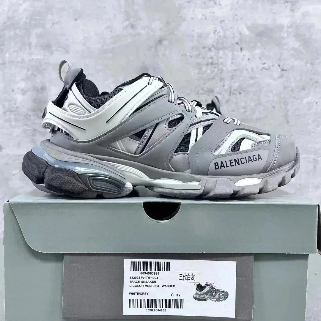 Balenciaga Track White Athletic Sneakers — Photo 12