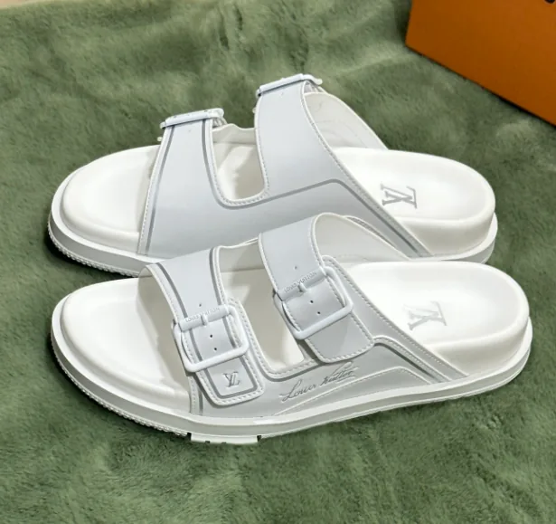 Louis Vuitton Monogram Two Strap Slides — QC