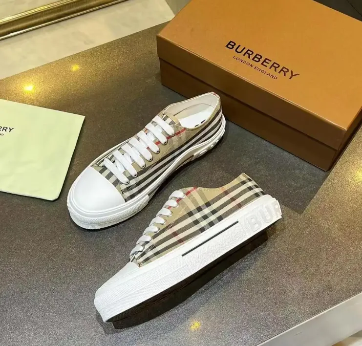 Burberry Grey Vintage Check Sneakers