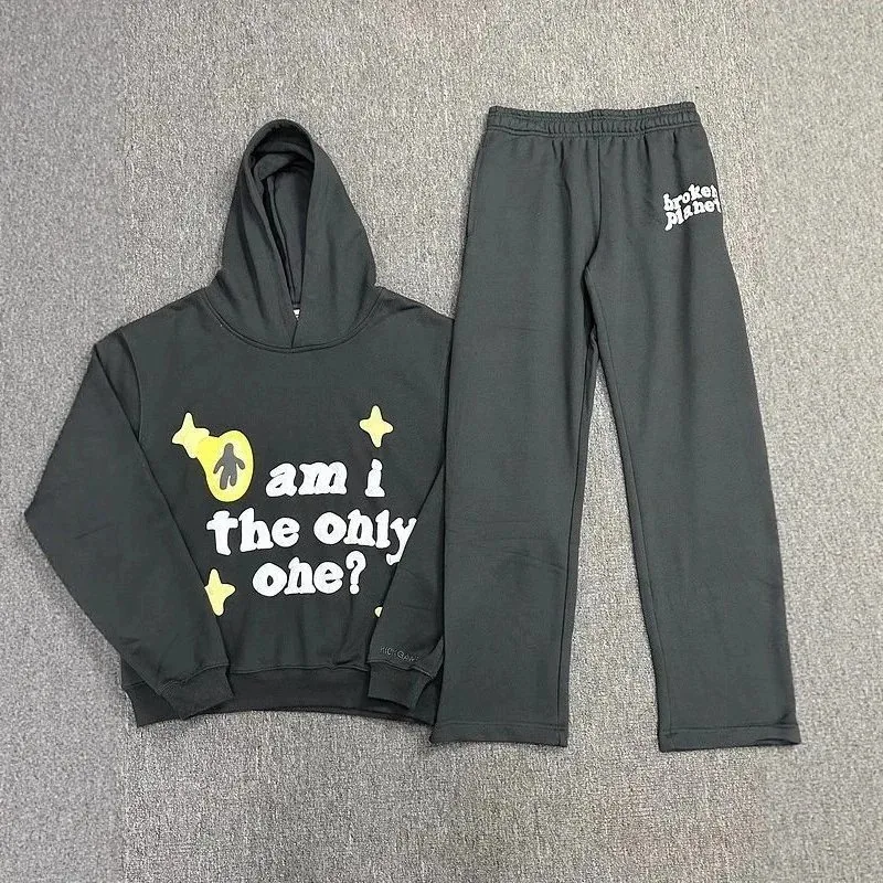 Foam Print Hooded Hoodie Set — Photo 5