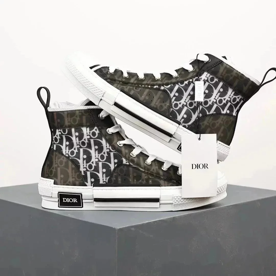Dior B23 Grey Canvas Shoes — QC