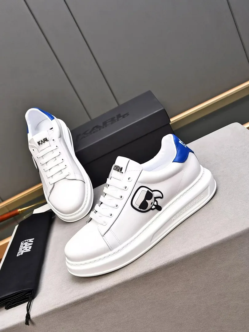 Karl Lagerfeld Kapri White KC Low-Top Sneakers — QC