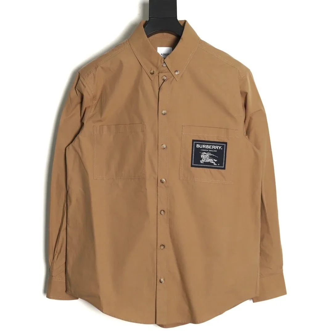 Embroidered Poplin Cotton Long-Sleeve Shirt — Photo 2