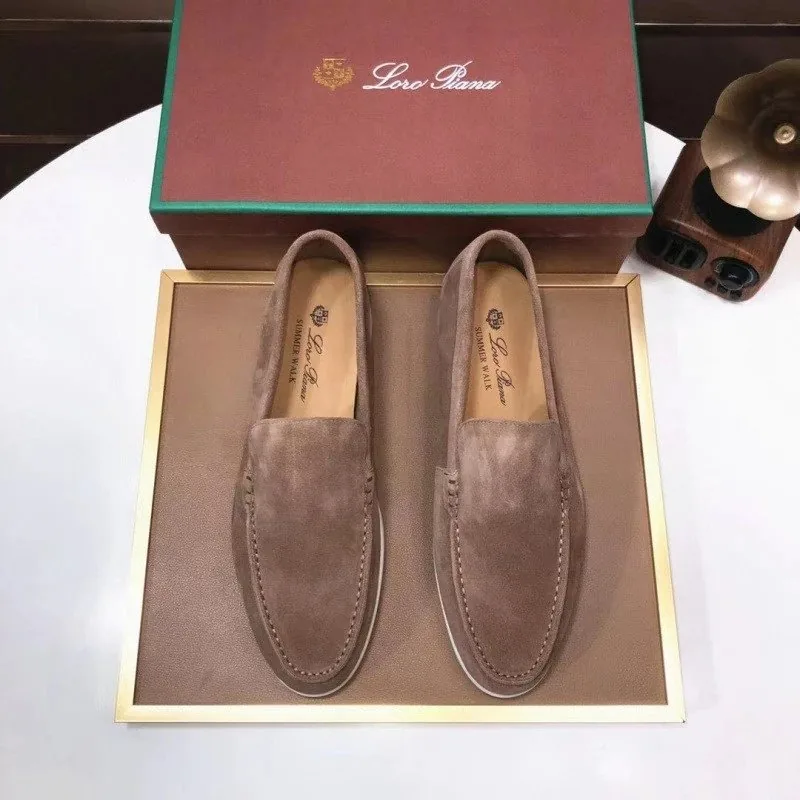 Loro Piana Summer Walk Brown Loafers