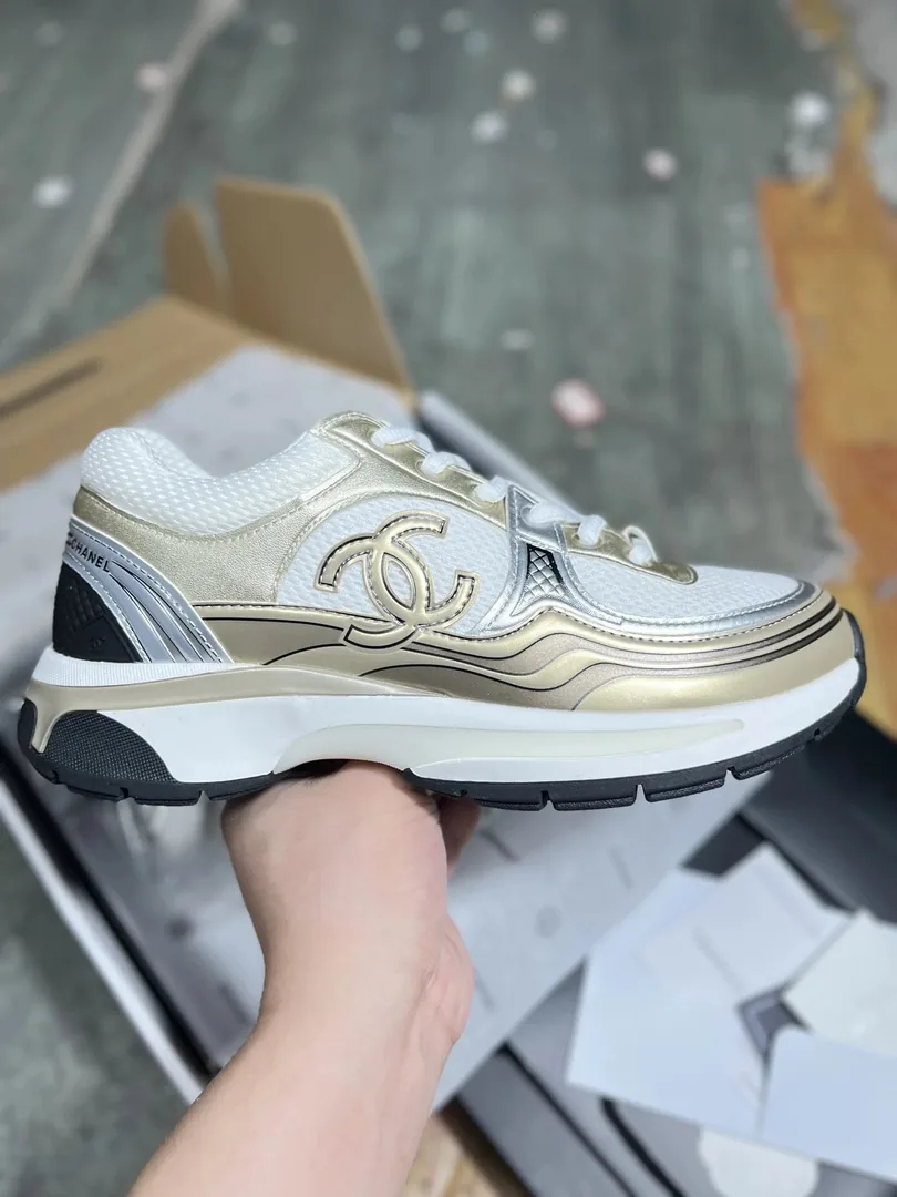 Chanel Black Kids Low-Top Sneakers — QC