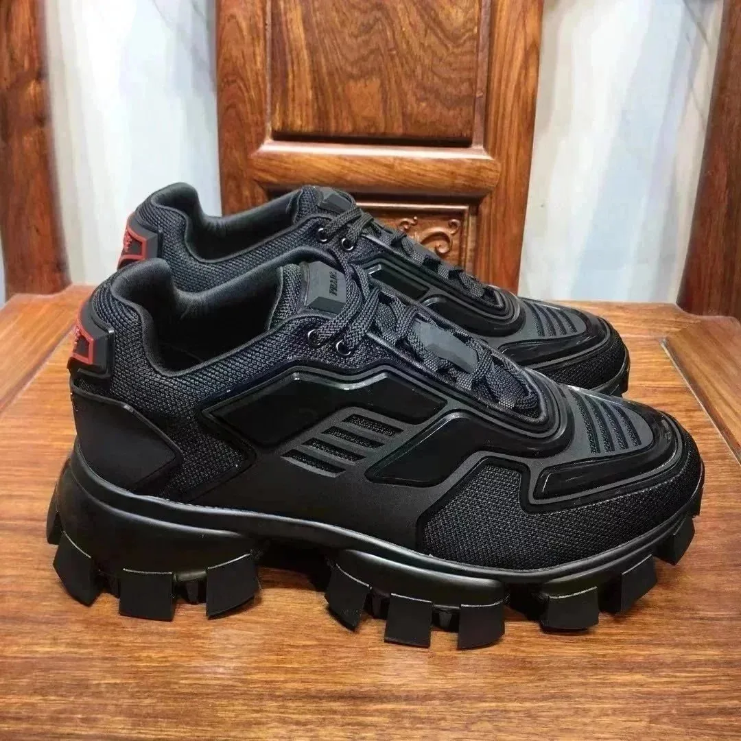 Prada Cloudbust Thunder Black Court Sneakers — Photo 2