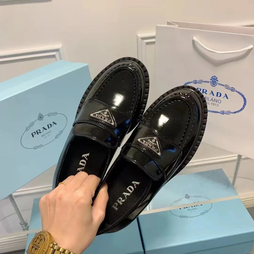 Prada Monolith White Black Leather Sneakers — photo 8