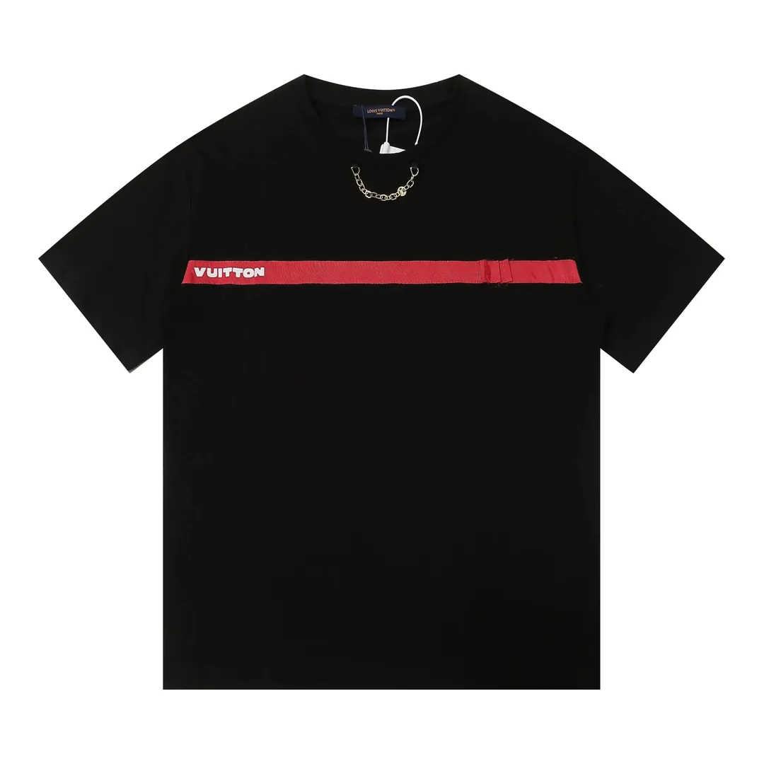 Red Logo Chain Trim T-Shirt — Photo 3