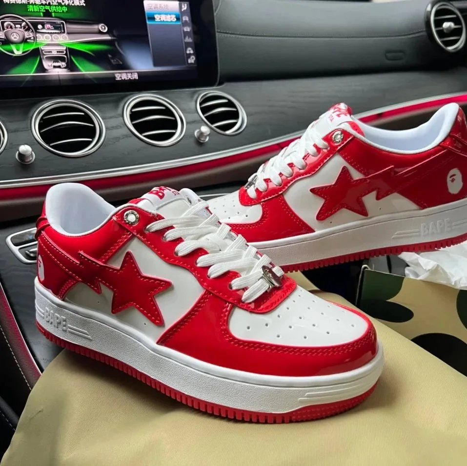Bape Sta Ape Head Patent Low-Top Sneakers — photo 8