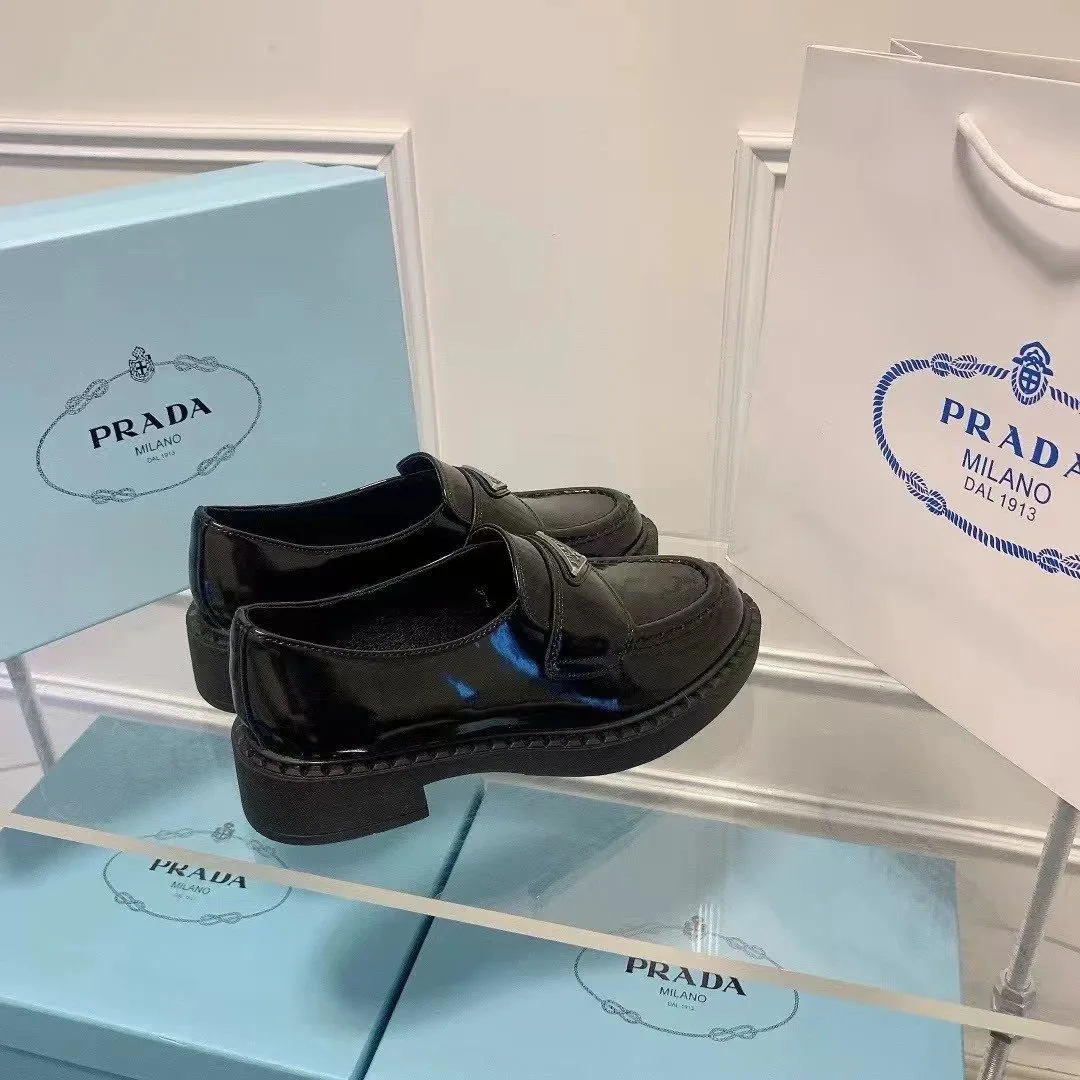 Prada Monolith White Black Leather Sneakers — photo 3