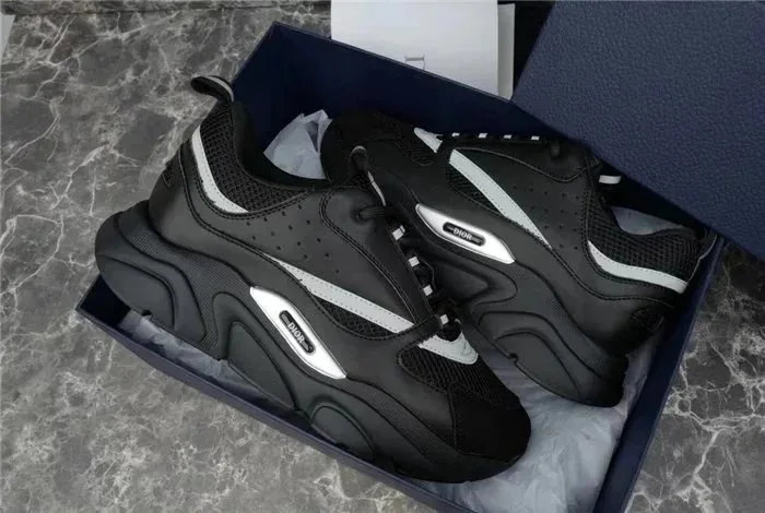 Dior B22 Black White Logo Sneakers — photo 6
