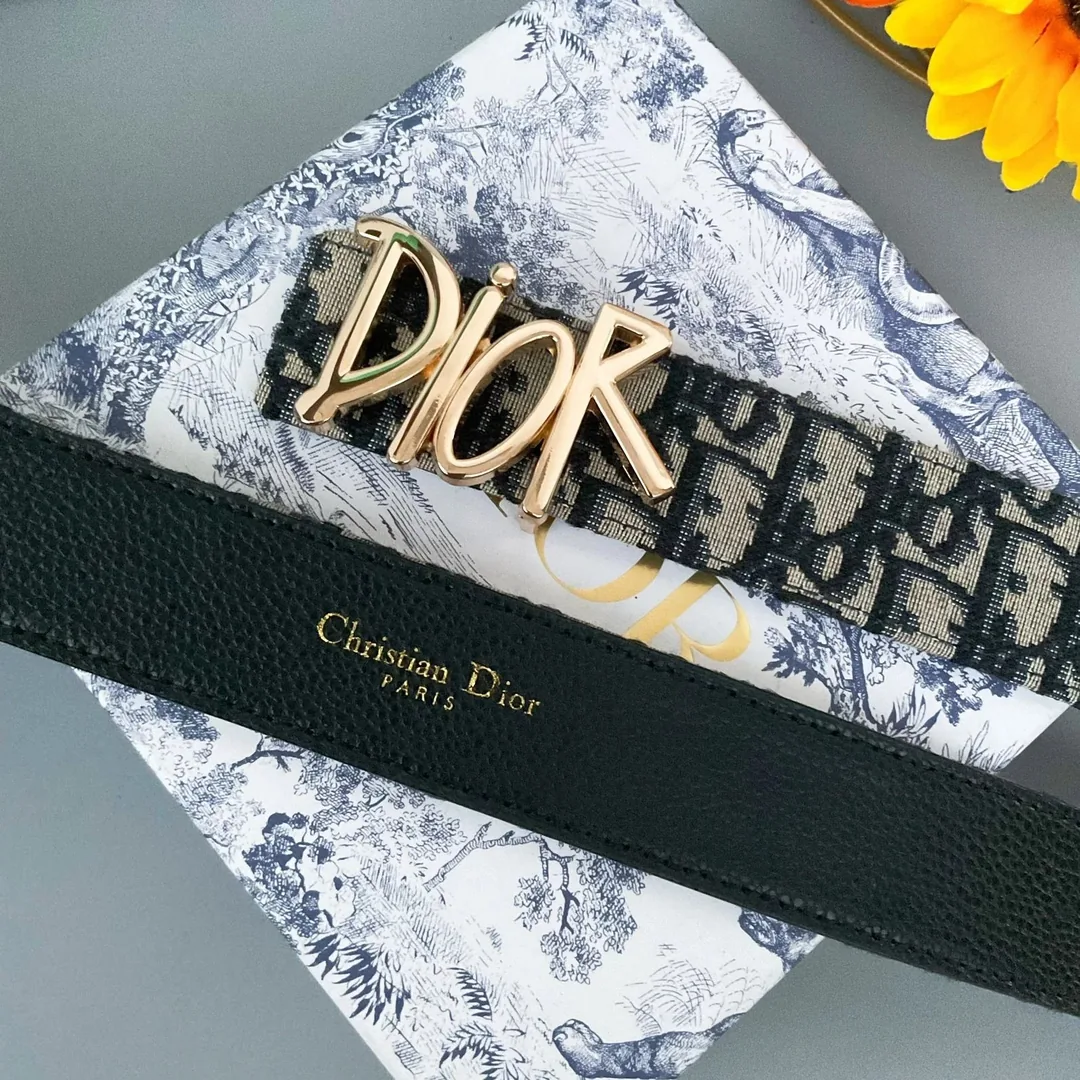 Dior Leather Letter Belt — QC