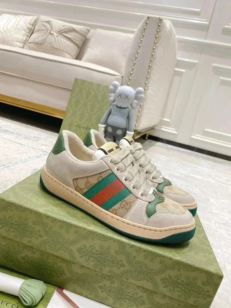 Gucci Ace Louis Vuitton Grey White Sneakers — Photo 11
