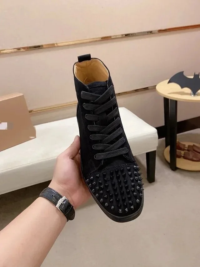 Christian Louboutin Louis Spikes High-Top Studded High-Tops — Photo 3