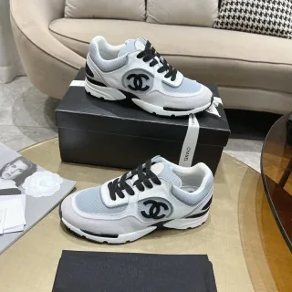 Chanel White Grey Sneakers — photo 10