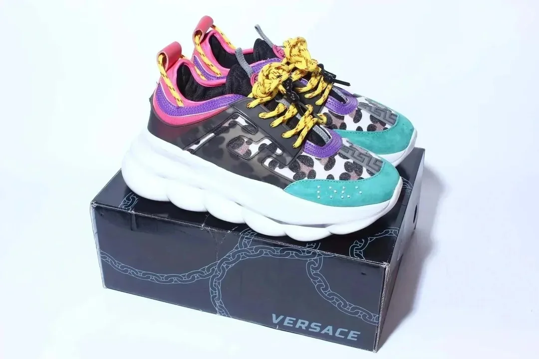 Versace Chain Reaction Navy Low-Top Sneakers — QC